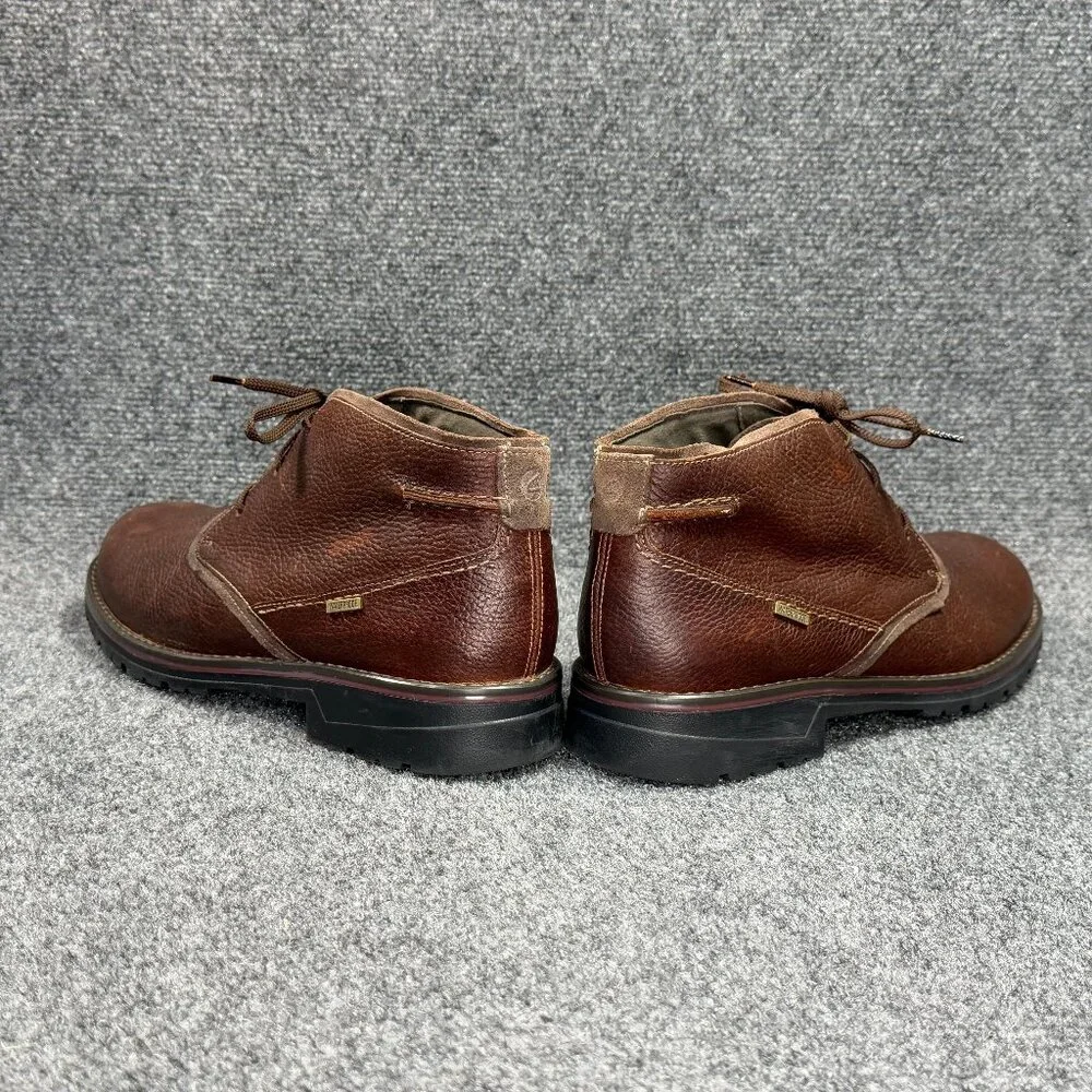 Clarks Chukka Boots Men's Size 11 Brown Leather Waterproof Mid Lace Casual Shoes